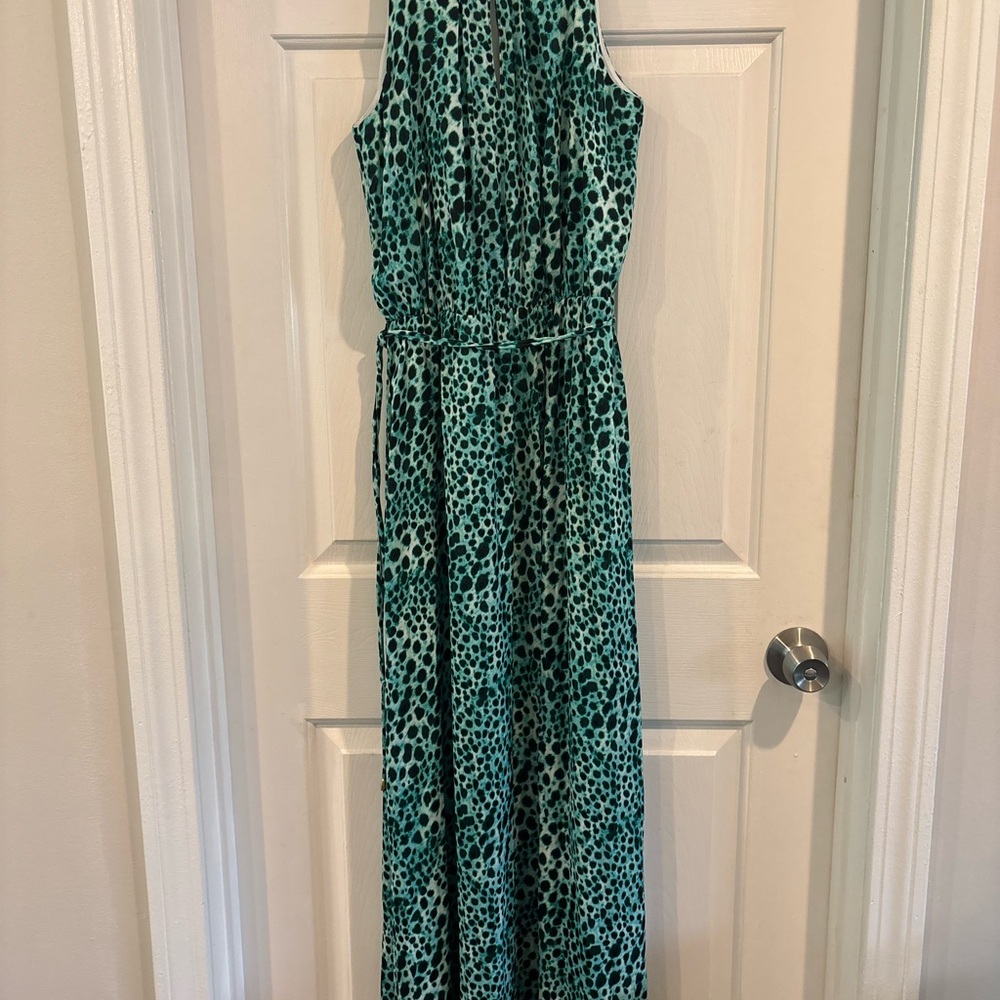 Jennifer Lopez Teal Animal Print Dress - Picture 1 of 4